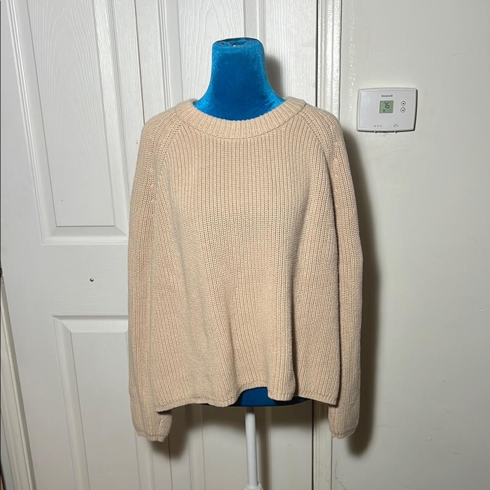 Jenni Kayne Cotton Fisherman Sweater XL